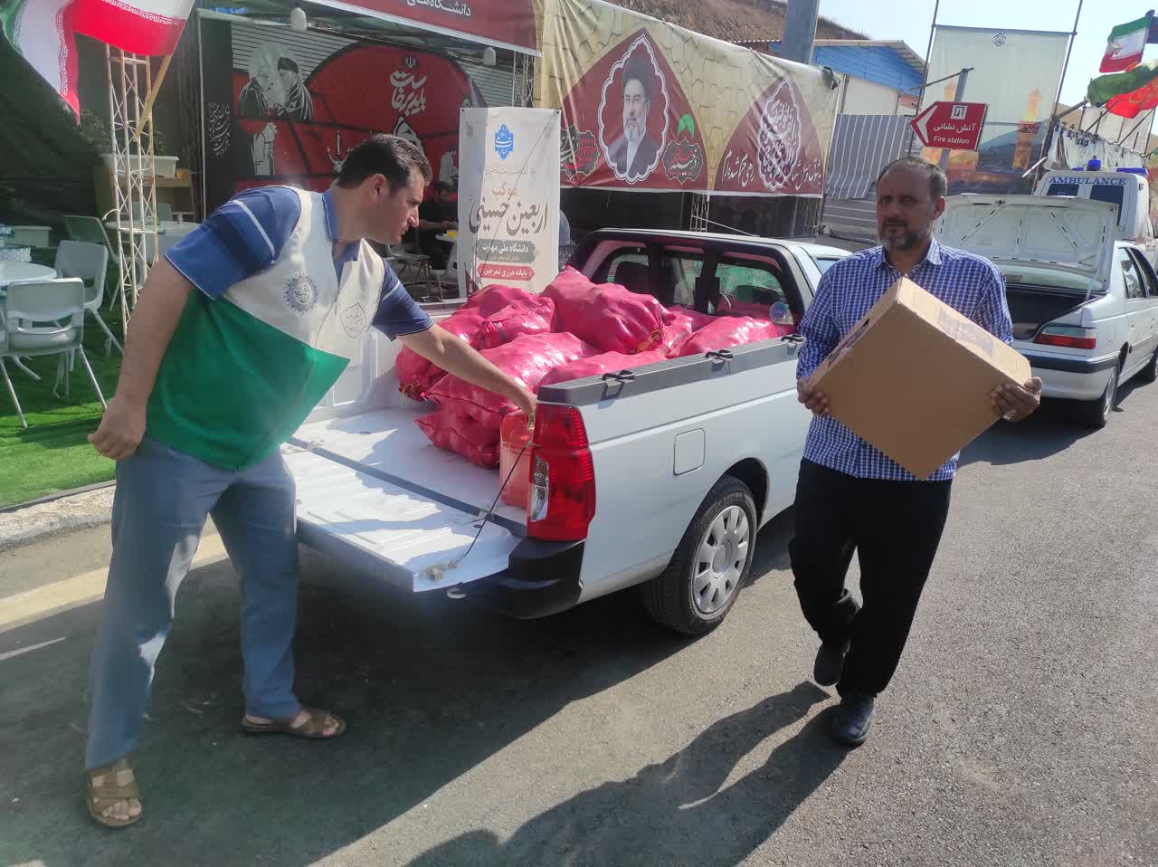 بازدید رئیس دانشگاه ملی مهارت استان آذربایجان غربی از موکب دانشگاه در پایانه مرزی تمرچین